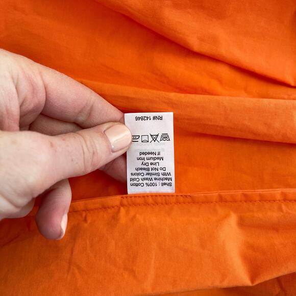 RHODE Eloise Smock Bodice Cotton Maxi Dress Size XS Pink Red Orange Tiered Chic - Picture 15 of 16